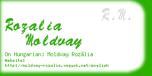 rozalia moldvay business card